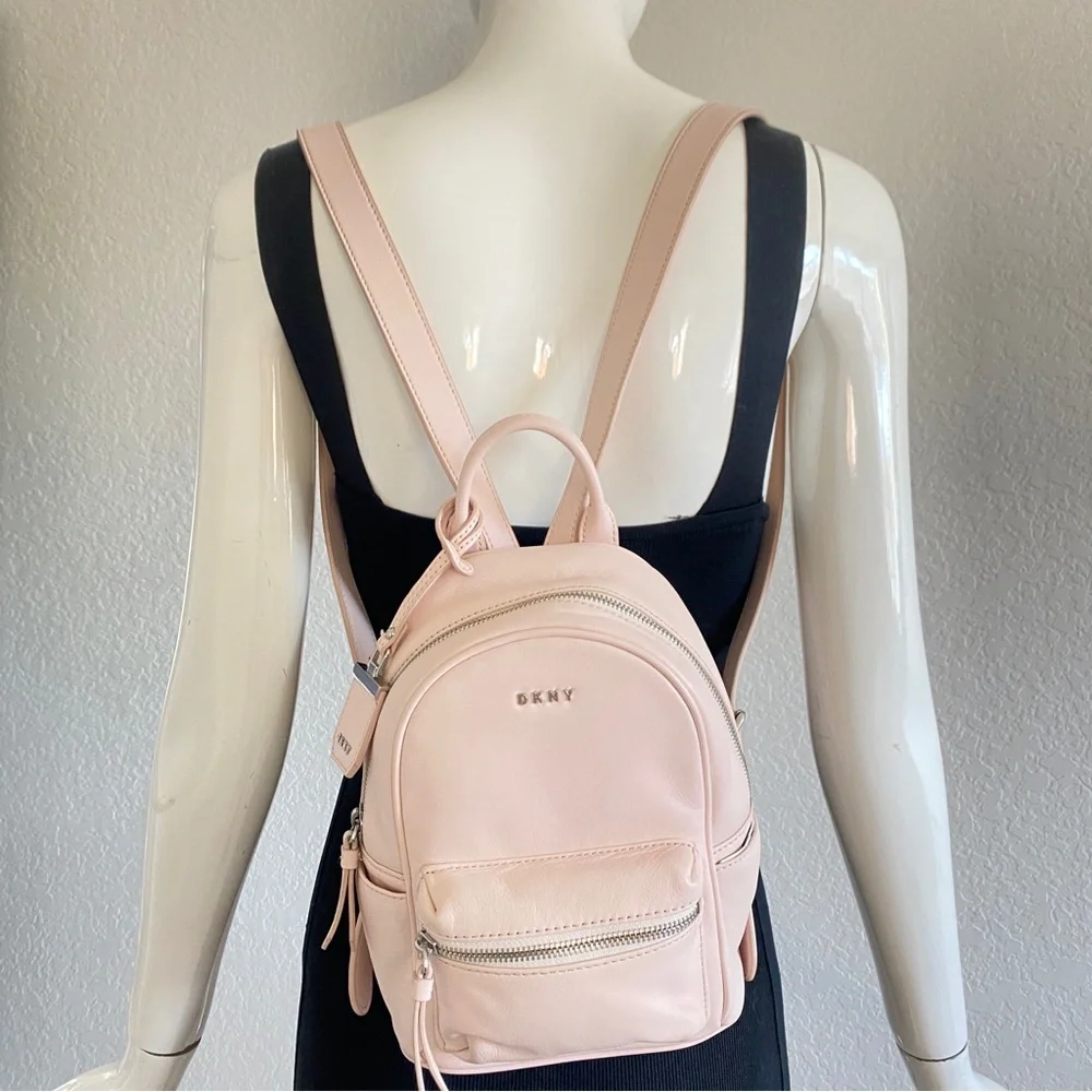 DKNY Pink Mini leather Backpack